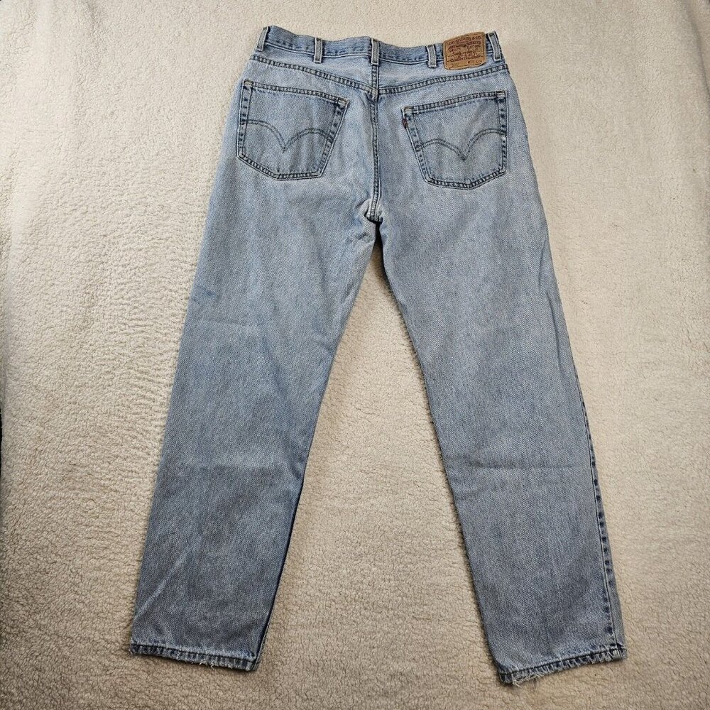 Levi's 550 Mens Jeans 38x34 Light Wash Relaxed Fit Straight Leg Y2K 100% Cotton - Picture 2 of 16